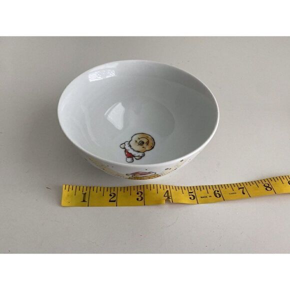 Disney Winnie the Pooh & Friends Rice Ramen Cereal Bowl Christmas Tree Holidays - Picture 6 of 8